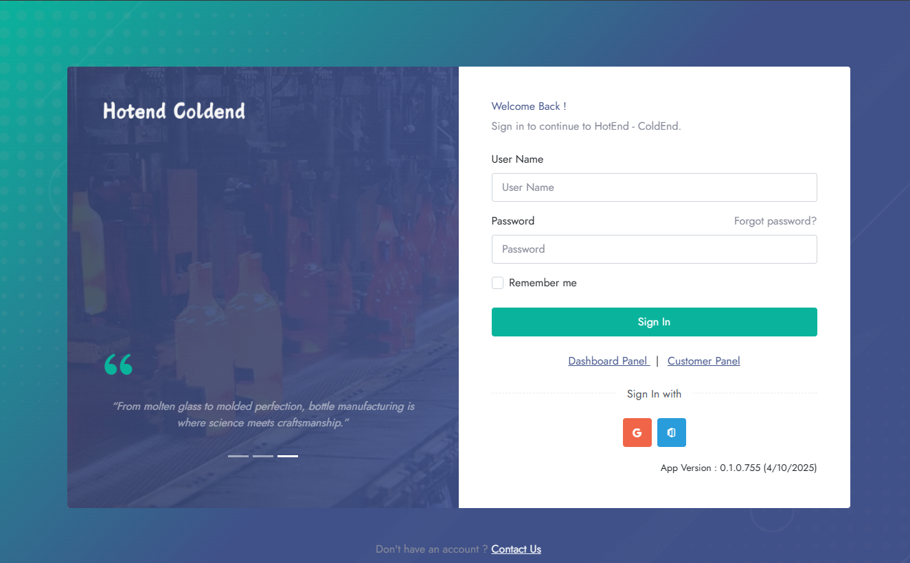 HotEnd ColdEnd Communicator — smarter glass manufacturing